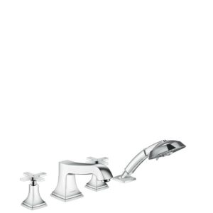 Hansgrohe Metropol Classic Смеситель на край ванны на 4 отверстия с крестовыми рукоятками