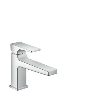 Hansgrohe Metropol Смеситель для раковины 100, однорычажный, с рычаговой рукояткой и сливным клапаном Push-Open