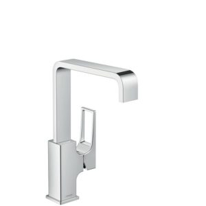 Hansgrohe Metropol Смеситель для раковины 230, однорычажный, с рукояткой-петлей, со сливным клапаном Push-Open
